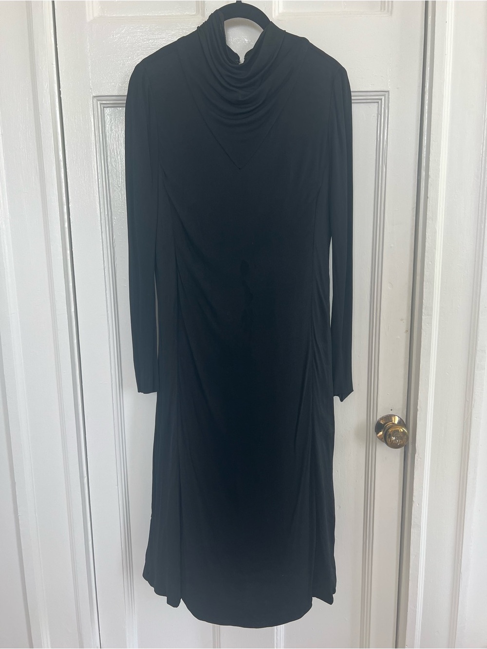 Vintage Elizabeth Arden | Black Long-Sleeve Cowl Neck Women's Dress